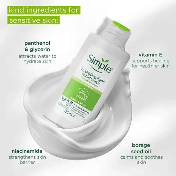 Simple Kind To Skin Hydrating Light Moisturiser - 125ml